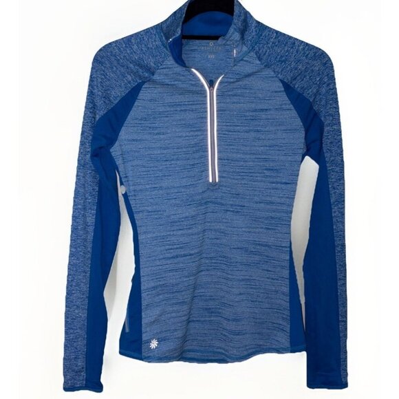 Athleta Running Wild 1/4 Zip Blue Pullover Women's Jacket Sport Top Size XXS - Picture 1 of 11